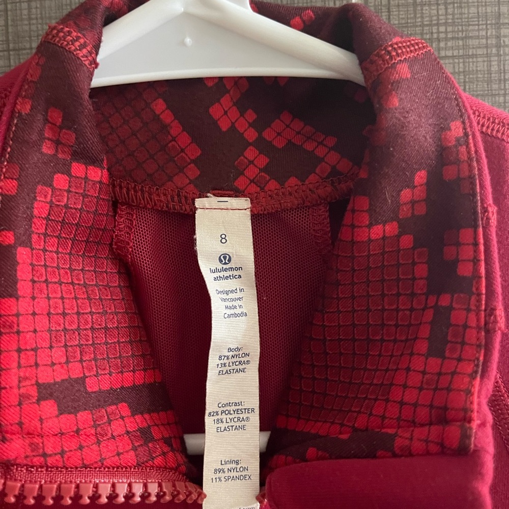 Lululemon Jacket size 8 red